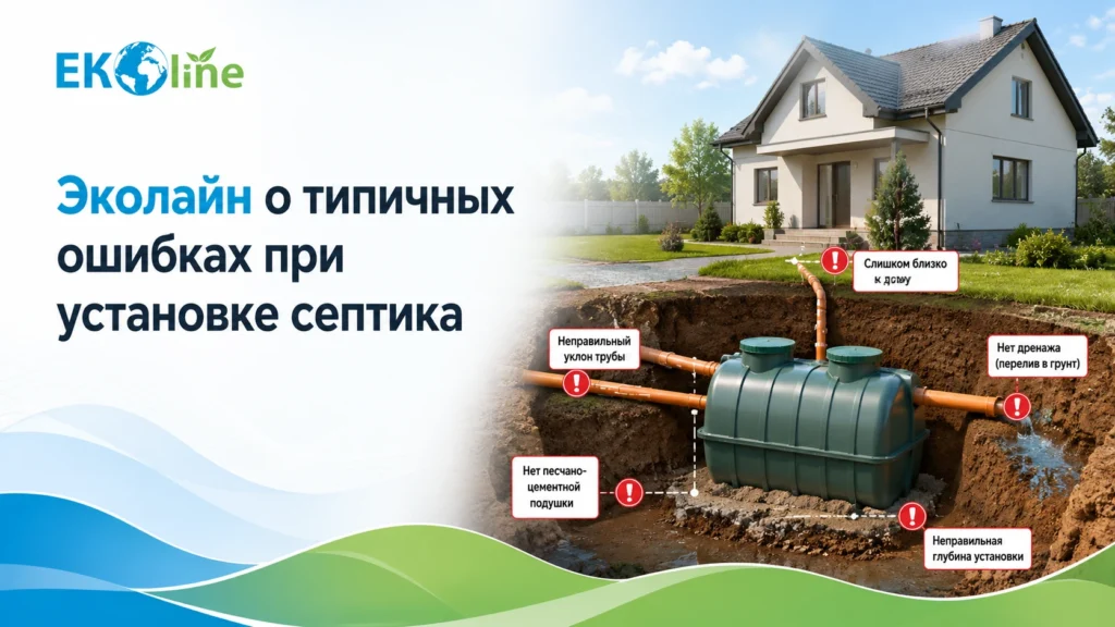 Эколайн о типичных ошибках при установке септика